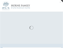 Tablet Screenshot of hornefamilyfoundation.org